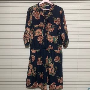 2XL Speed Control Floral Dress with 3/4 sleeves